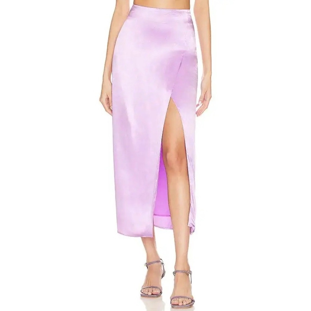 LINE & DOT Adelyn Skirt with Side Slit in Lilac Size Small NWT